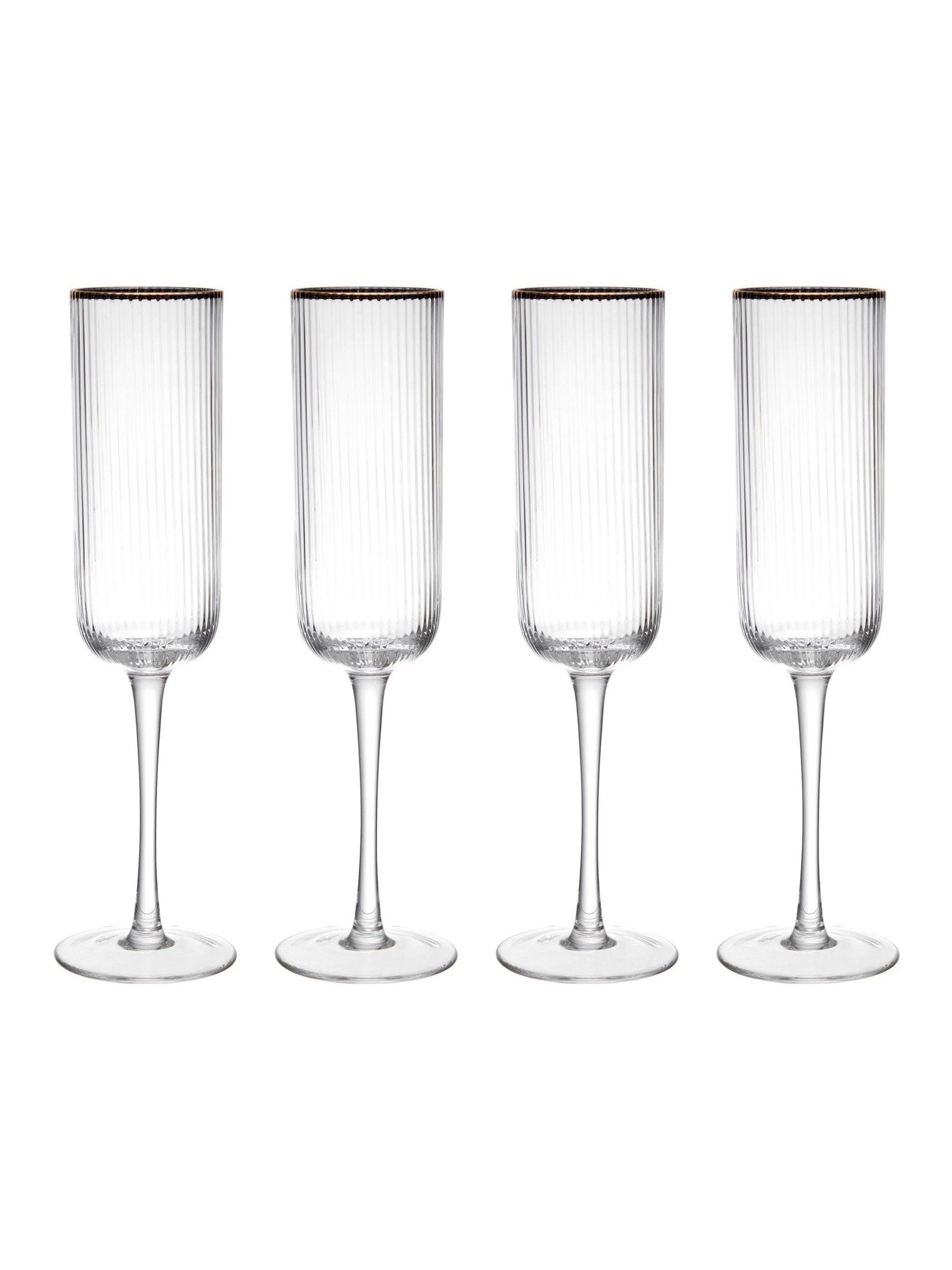Mikasa gold champagne flutes set of 4, imported from the UK