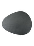 Mikasa black pebble-shaped faux leather placemat set of 4, imported from the UK