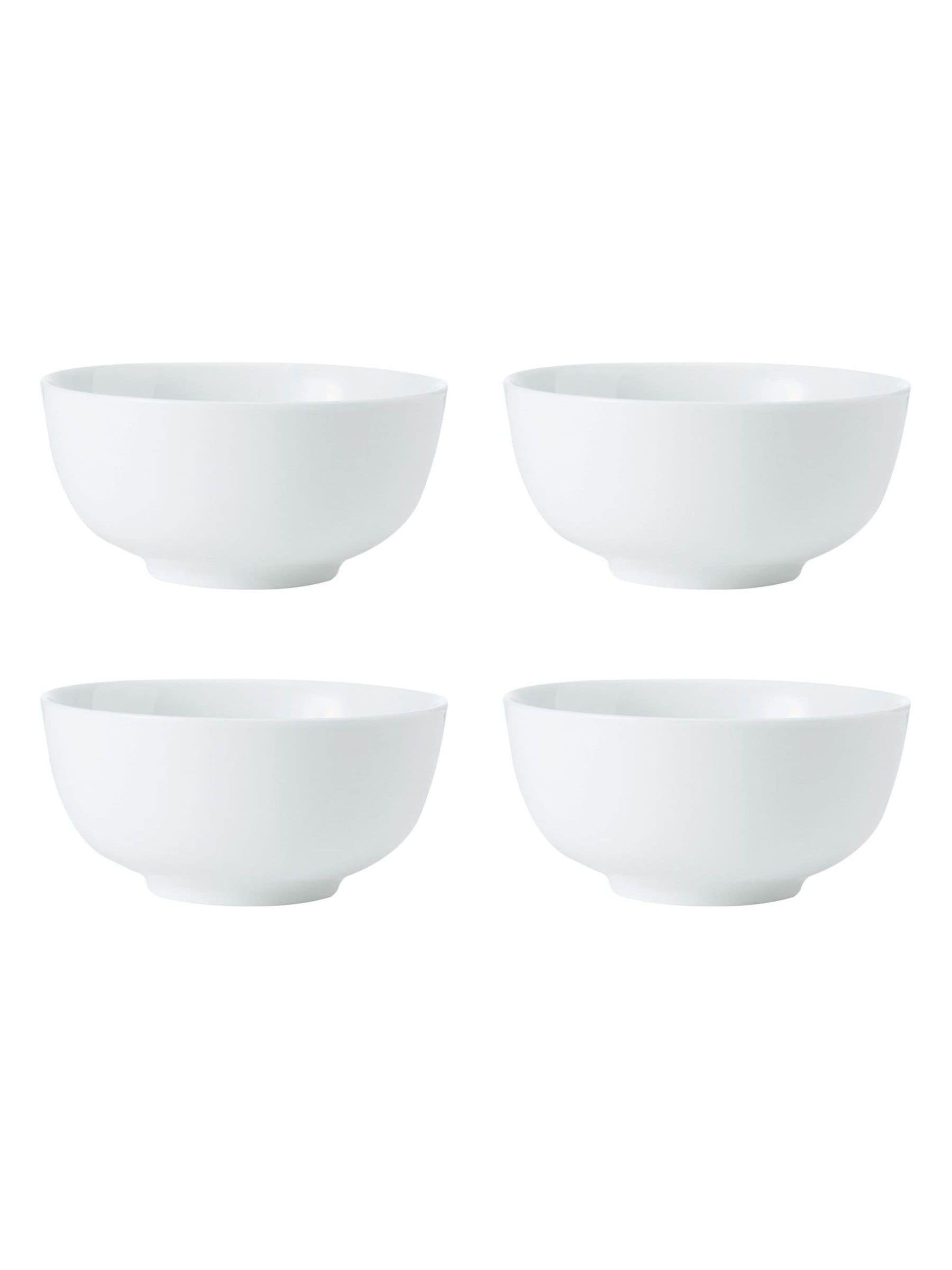 Mikasa white chalk porcelain cereal bowls set of 4, 14cm diameter, imported from the UK