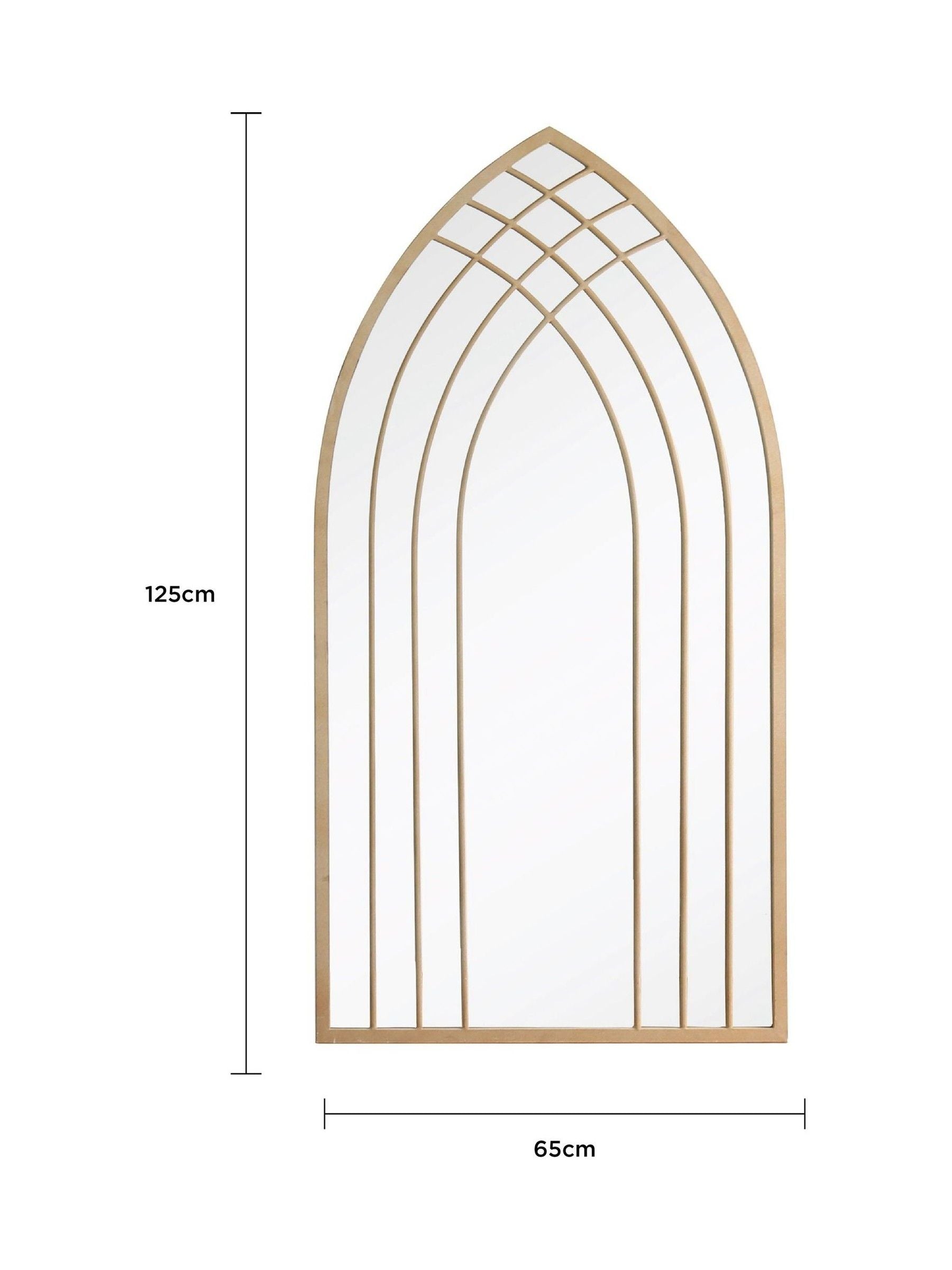 Charles Bentley Brown Lisbon Lattice Arch Mirror 125cm wide - British product