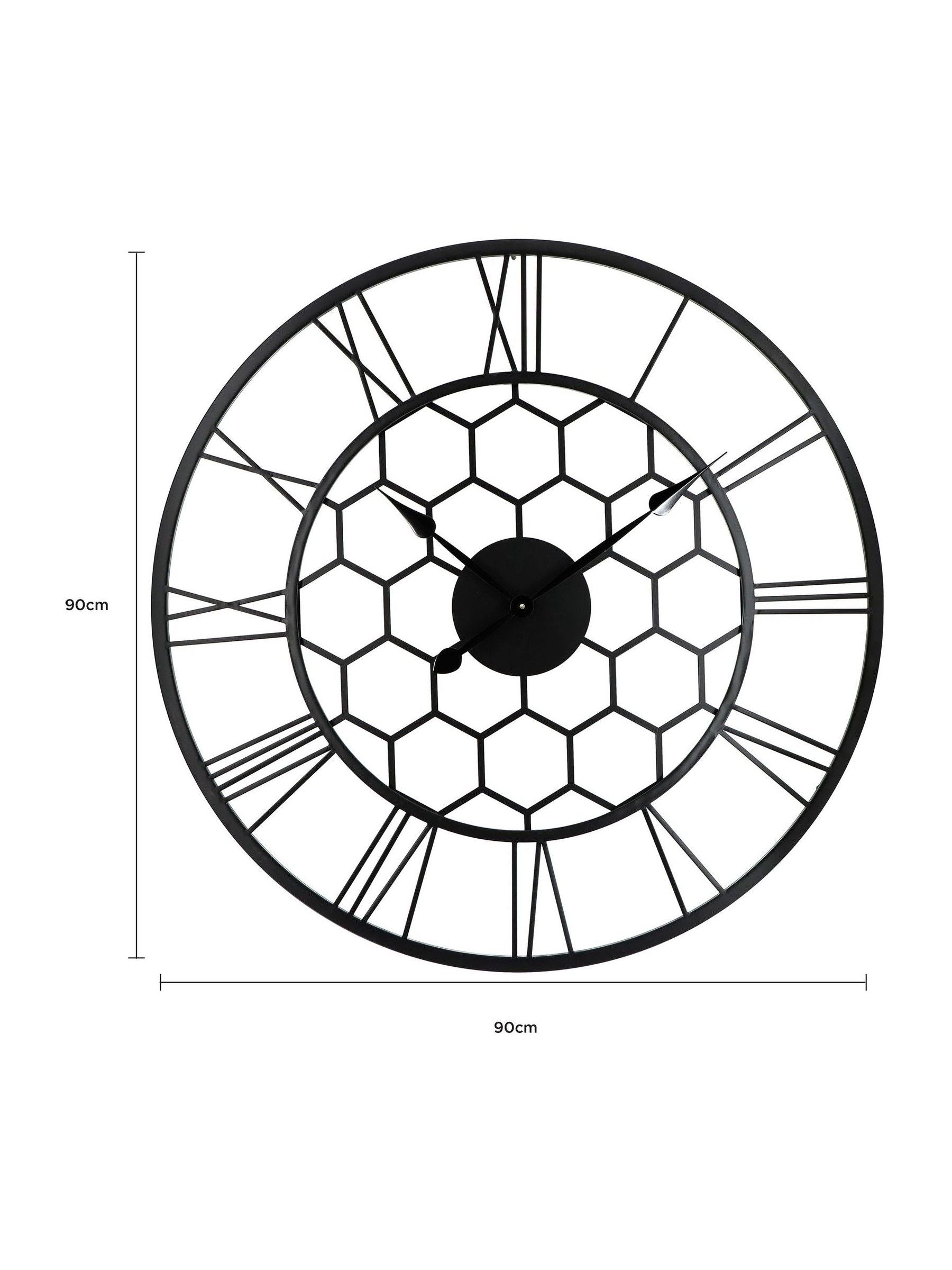 Charles Bentley black skeleton design outdoor wall clock - British product