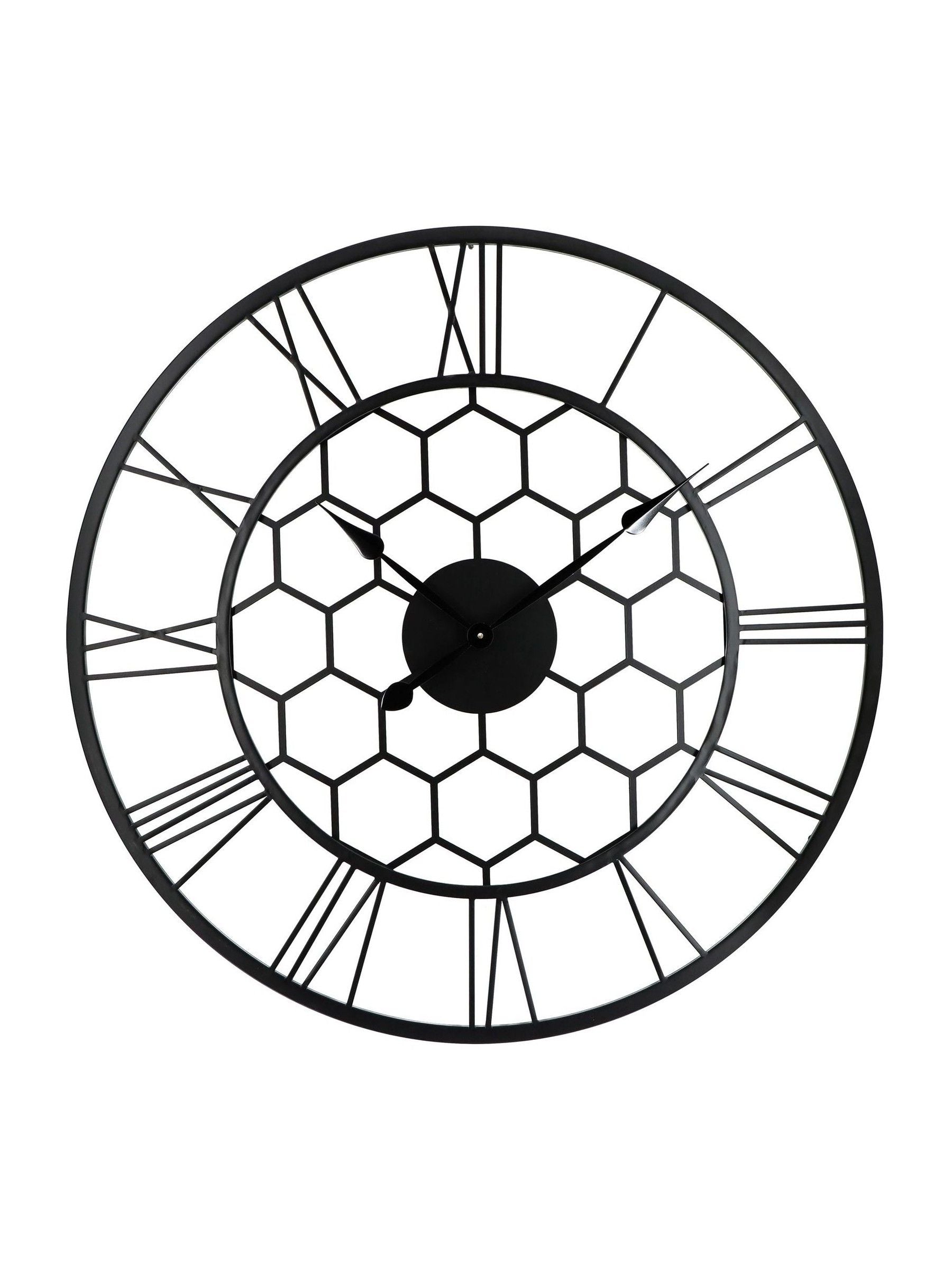 Charles Bentley black skeleton design outdoor wall clock - British product