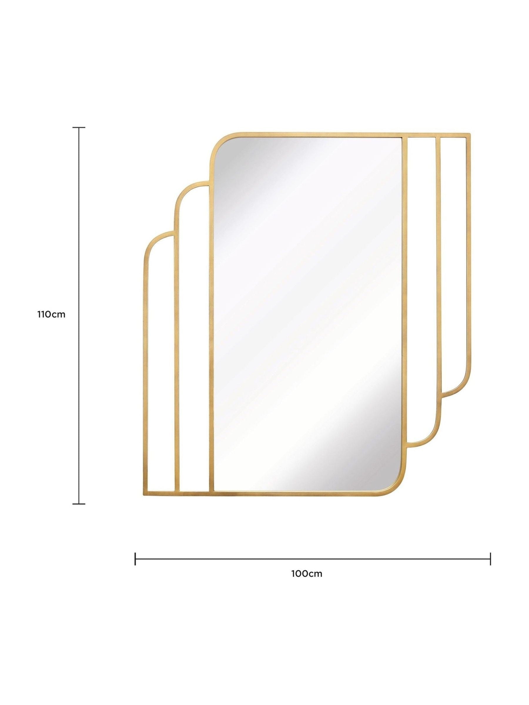 Charles Bentley Gold Prague Art Deco mirror 110cm x 100cm - British product