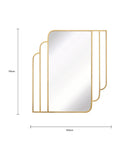 Charles Bentley Gold Prague Art Deco mirror 110cm x 100cm - British product