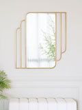 Charles Bentley Gold Prague Art Deco mirror 110cm x 100cm - British product