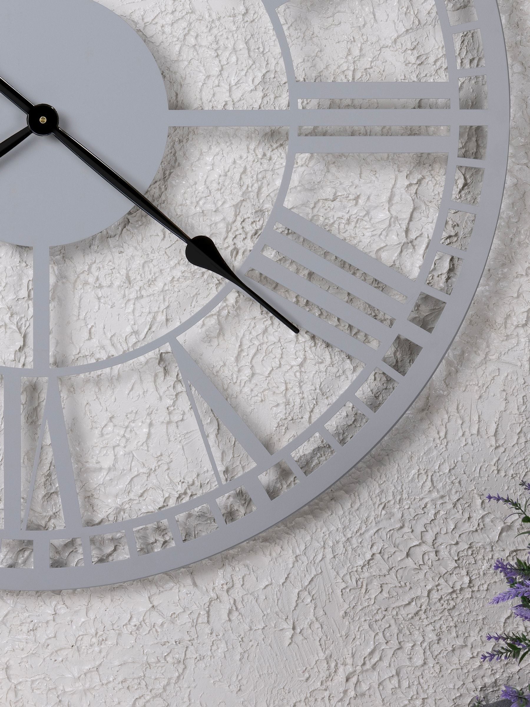 Charles Bentley grey Malham skeleton design outdoor wall clock 90cm - British product