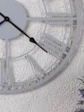 Charles Bentley grey Malham skeleton design outdoor wall clock 90cm - British product
