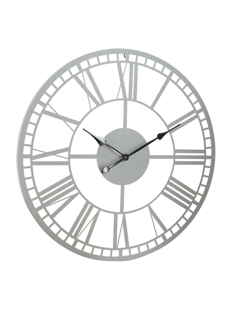 Charles Bentley grey Malham skeleton design outdoor wall clock 90cm - British product