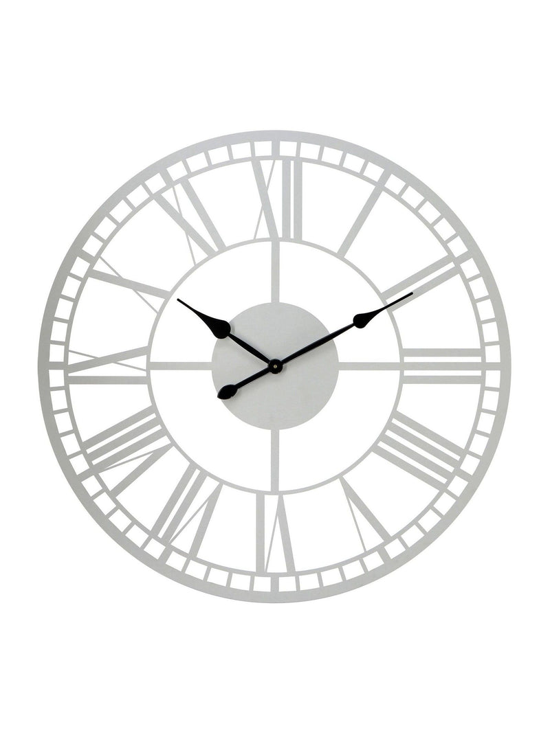 Charles Bentley grey Malham skeleton design outdoor wall clock 90cm - British product