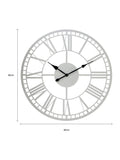 Charles Bentley grey Malham skeleton design outdoor wall clock 90cm - British product