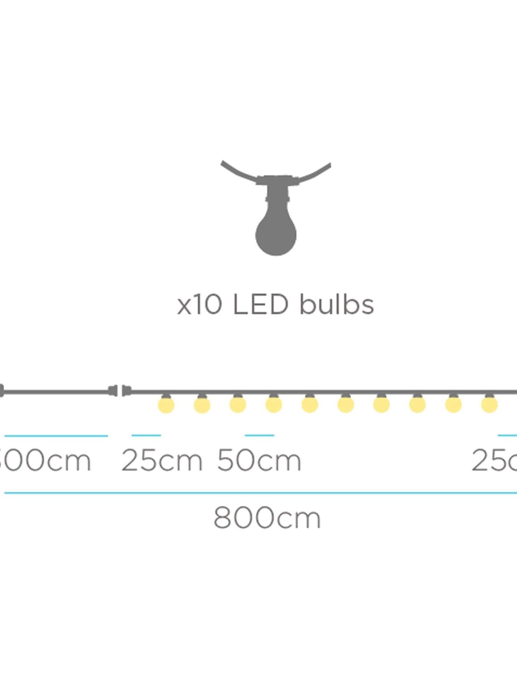 New Garden black solar garland lights 8m (British brand)