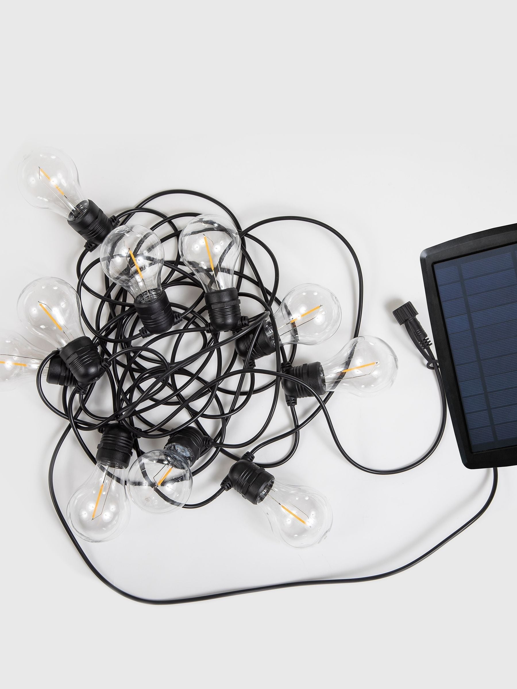 New Garden black solar garland lights 8m (British brand)