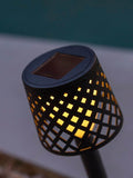 Gretita solar garden spikes set of 4 black 39cm, imported from the UK