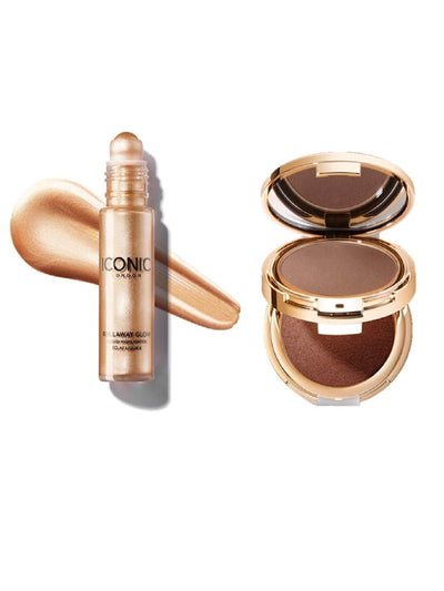 Next ICONIC London Sculpt and Glow Bundle with Champagne Glow and Tan Contour - Self Tanning Duo- Buy online at McGrocer