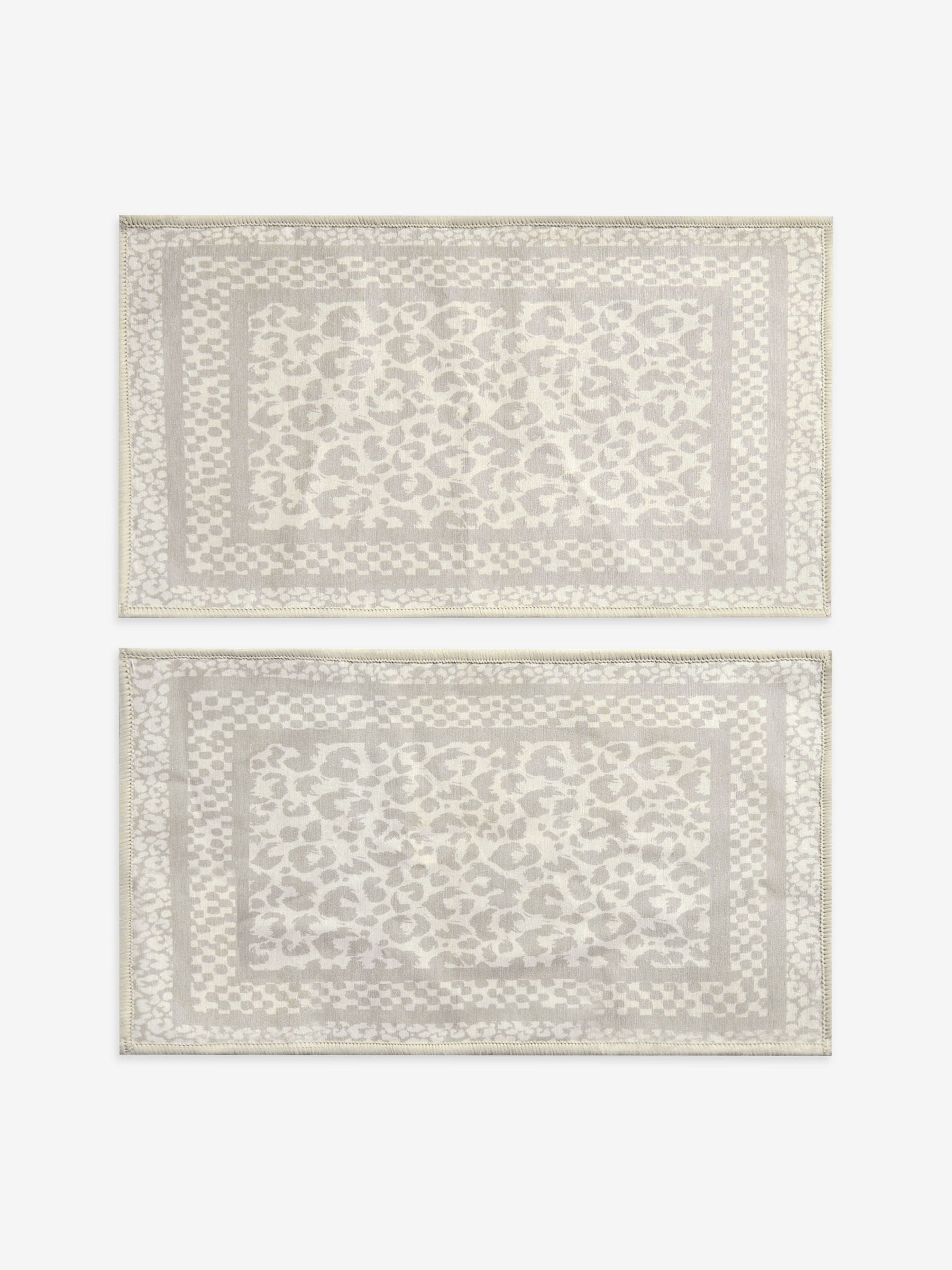 Washable leopard print doormat set of 2, imported from the UK