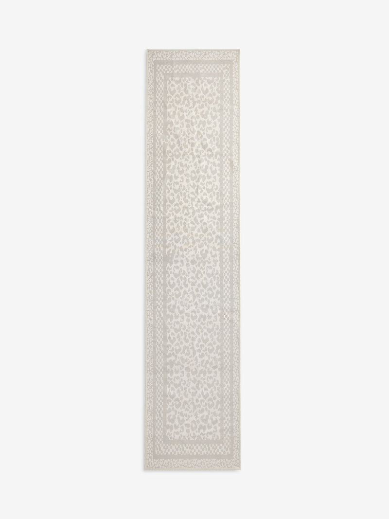 Washable leopard print runner rug, UK version