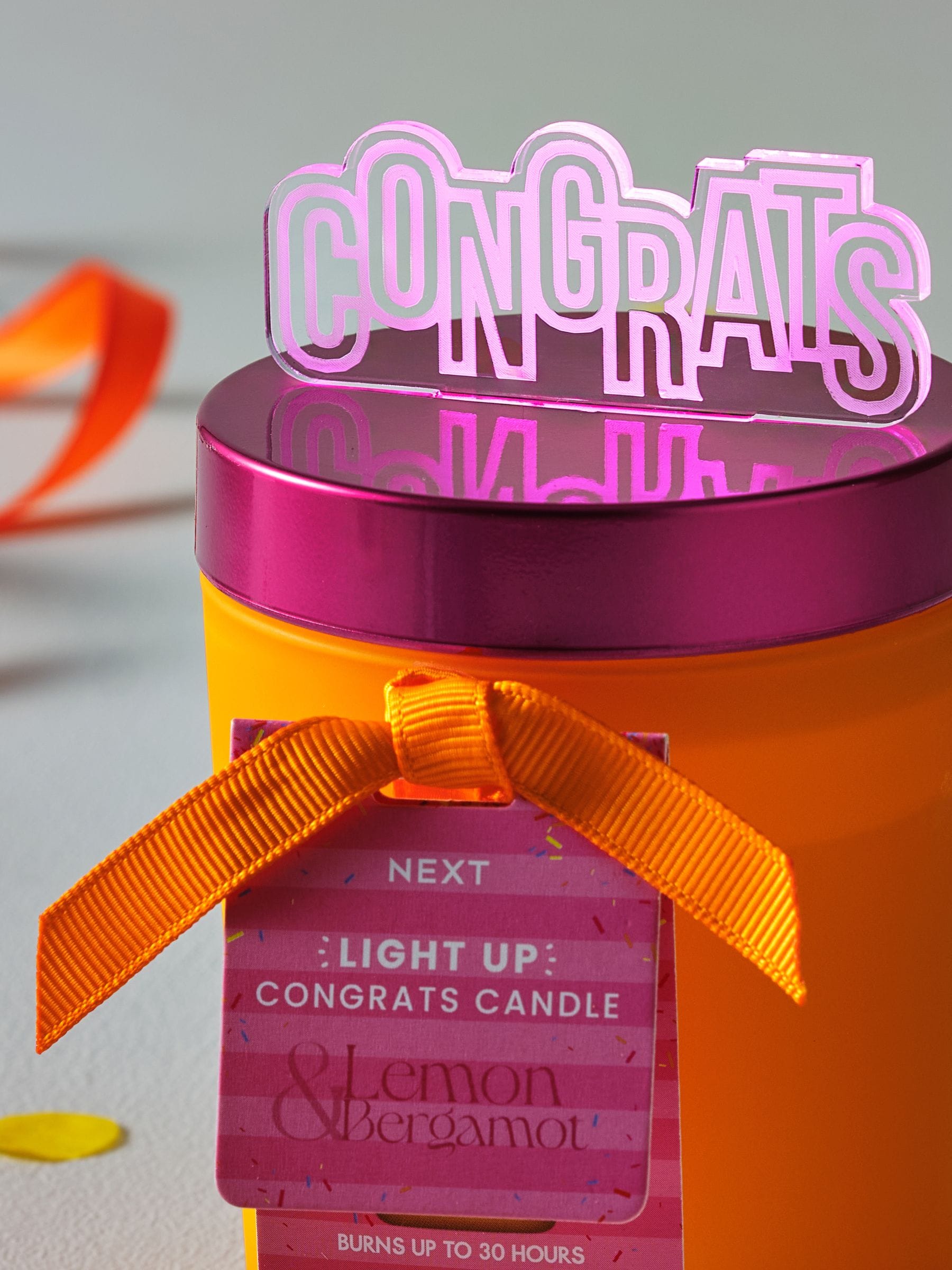 Candle Lemon Bergamot Orange Congrats Light Up (British brand)