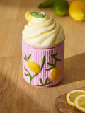 Lemon Sorbet jar candle with strawberry and mint, imported from the UK