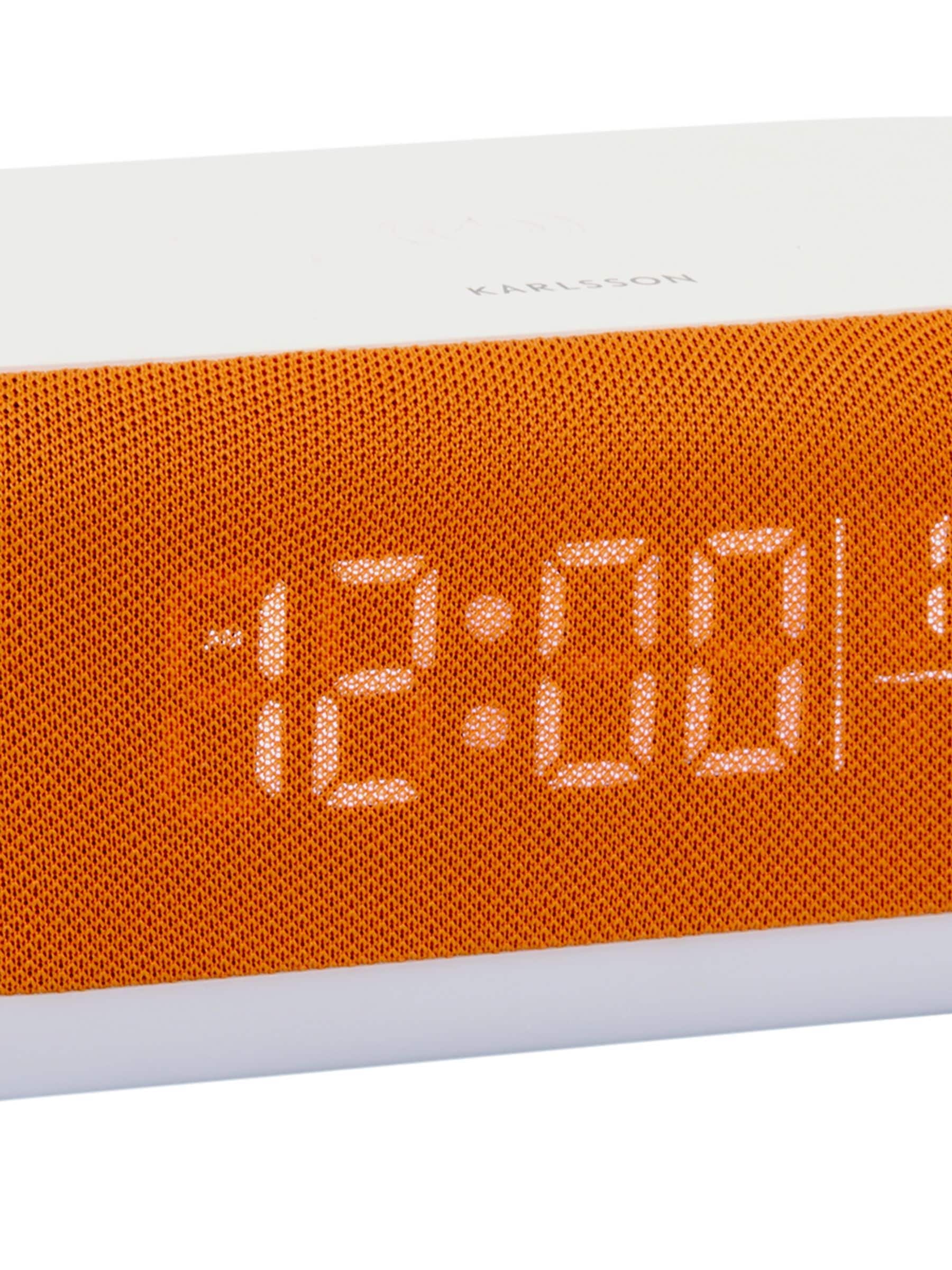 Karlsson Bright Orange Alarm Clock with Phone Charger 19.8x9.8x7cm, UK version