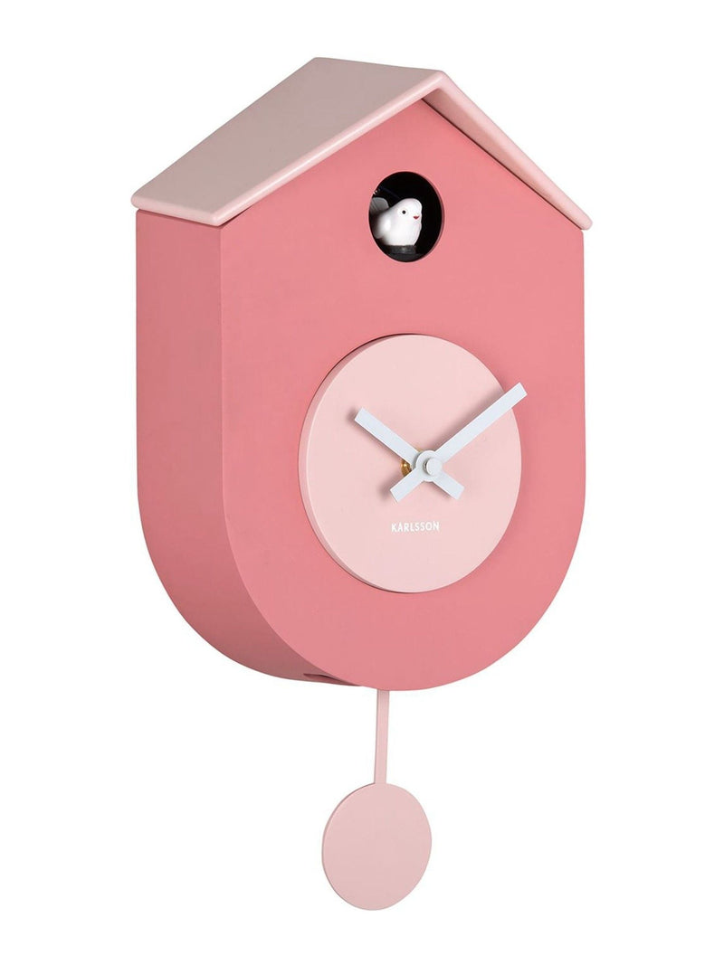 Karlsson cuckoo wall clock tan rose soft pink (British brand)