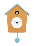 Karlsson ochre yellow misty blue cuckoo wall clock, UK version