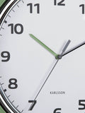 Karlsson Jungle Green Modern Retro Wall Clock 34cm - British product