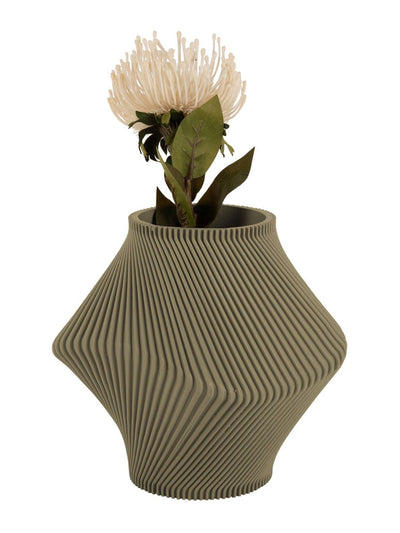 Vase torsadé vert thé