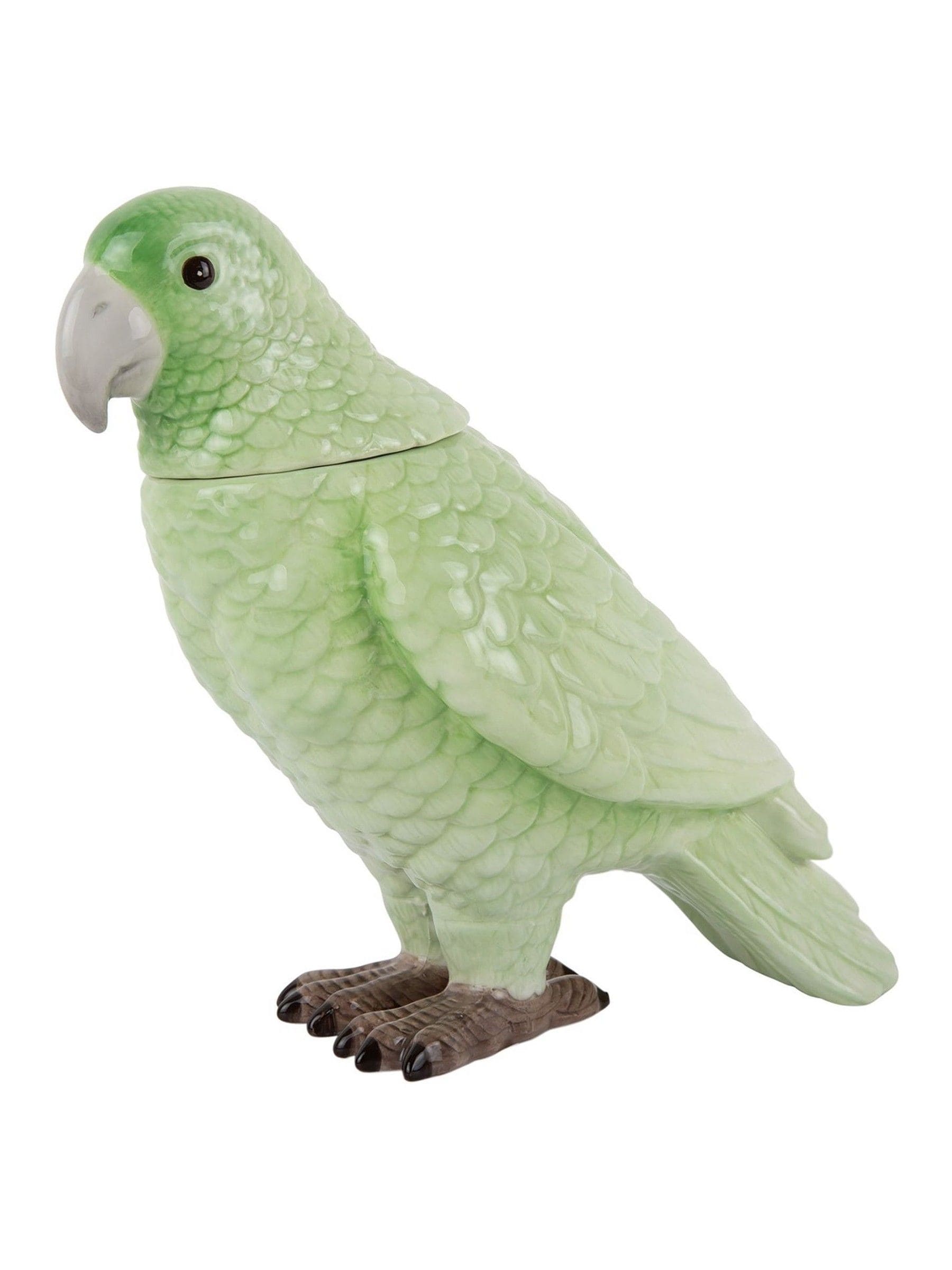 Present Time soft green bird storage jar (British brand)