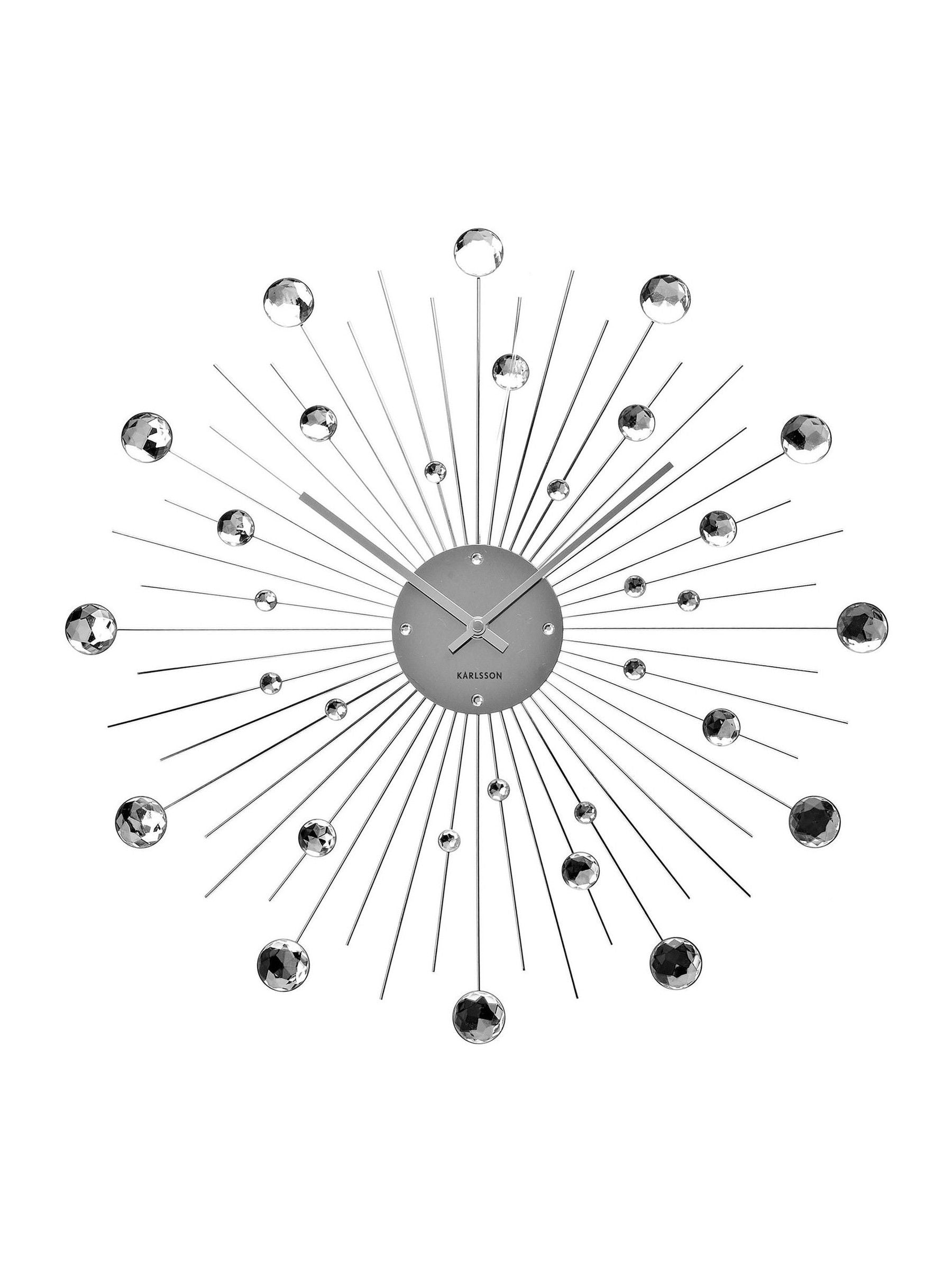 Karlsson Silver Sunburst Wall Clock