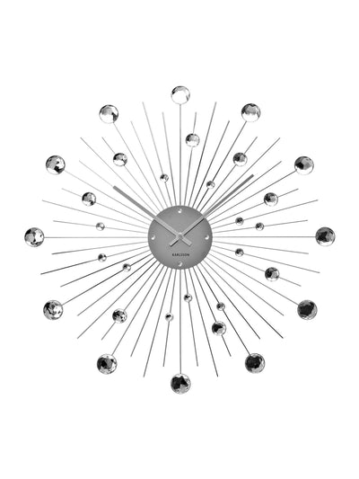 Next Karlsson Silver Sunburst Wall Clock- Buy online at McGrocer