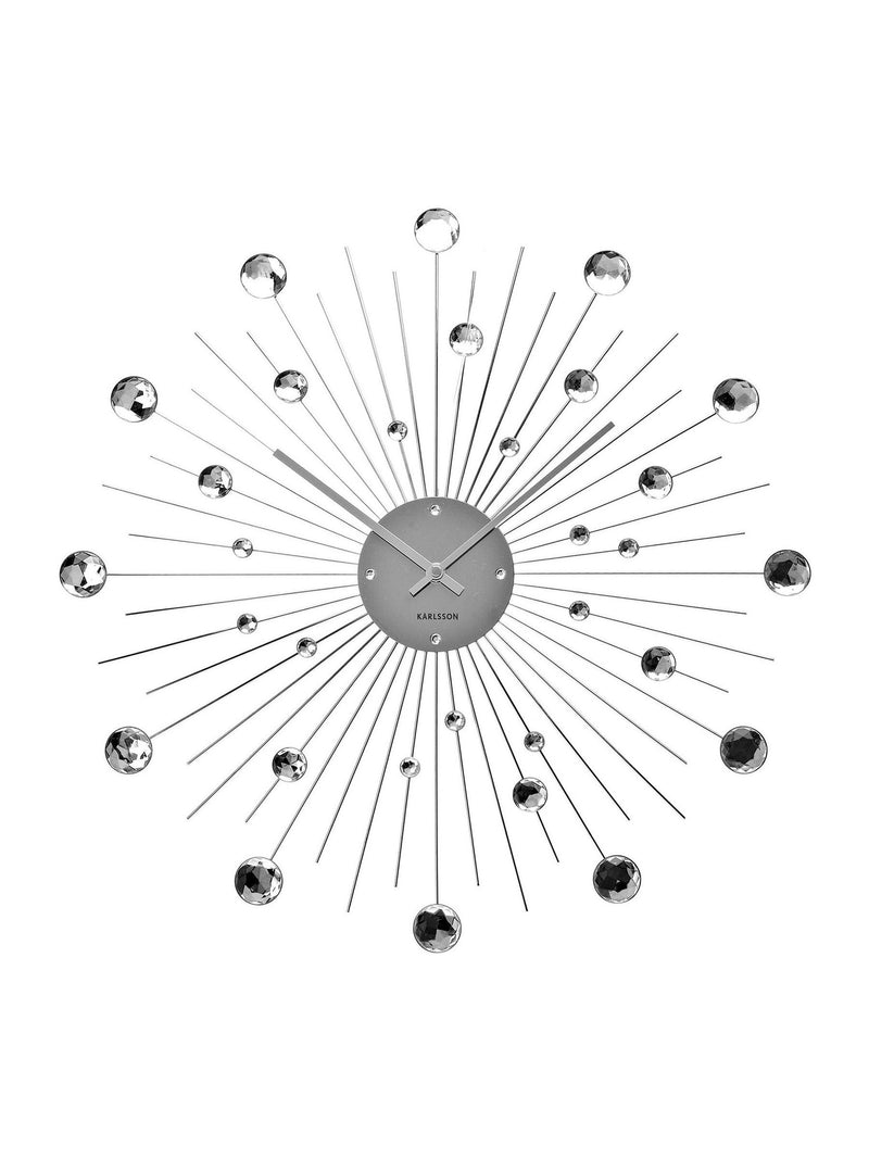 Karlsson Silver Sunburst Wall Clock