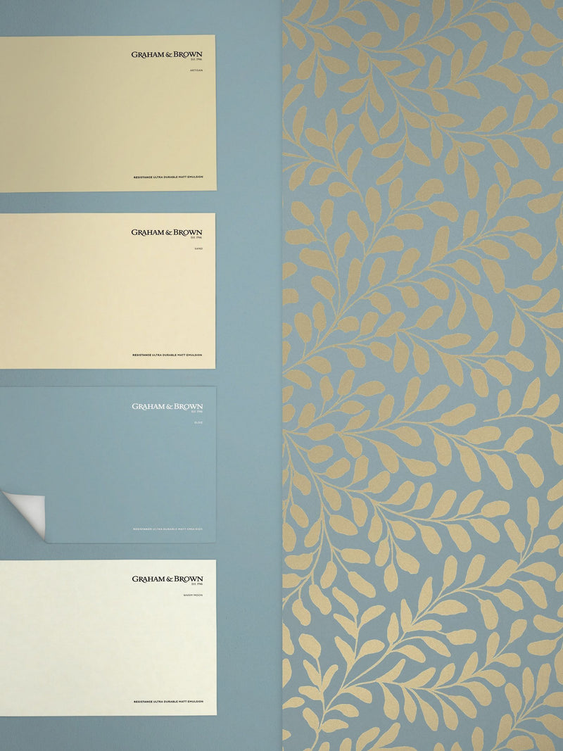 Graham & Brown gilded leaf wallpaper 10m, UK version