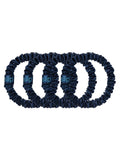 Slip silk skinny scrunchies 4 pack navy, UK version