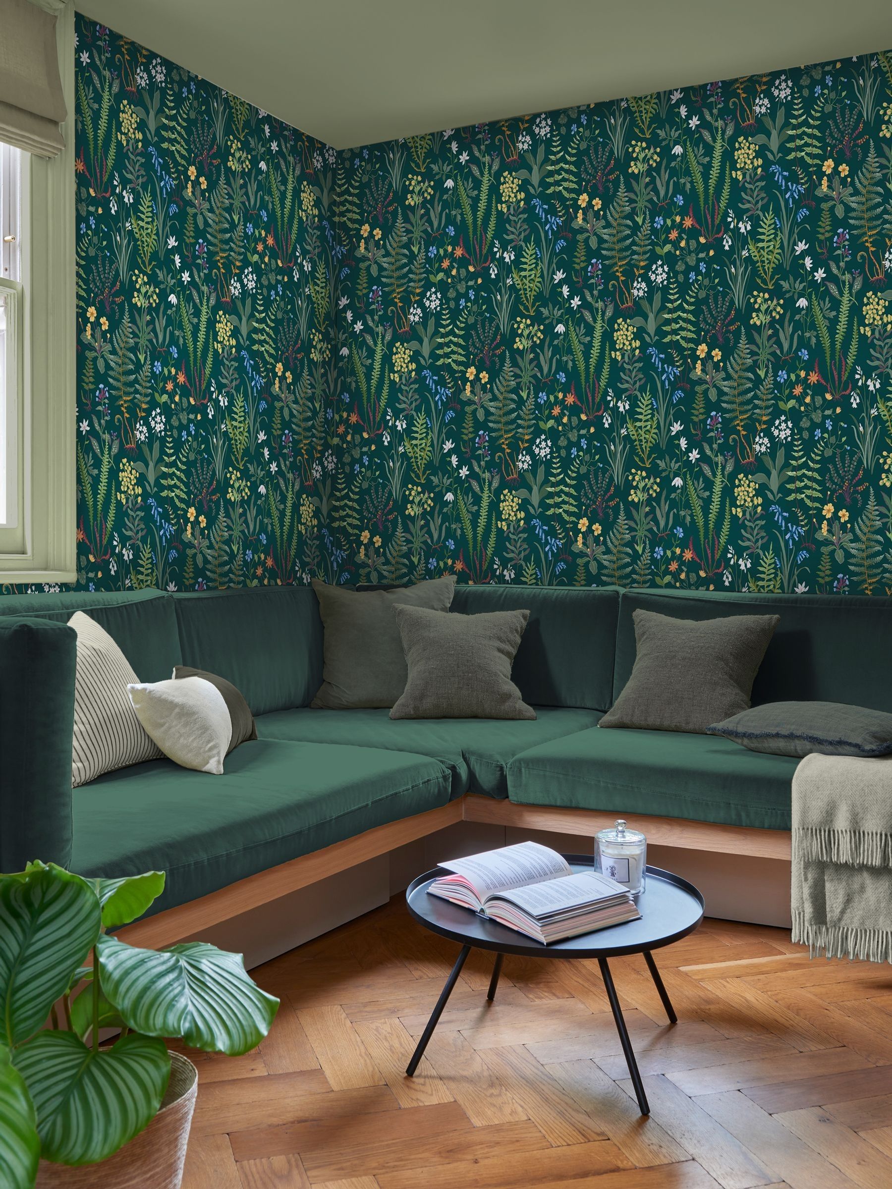 Graham & Brown Blue Oshibana A4 wallpaper sample - British product