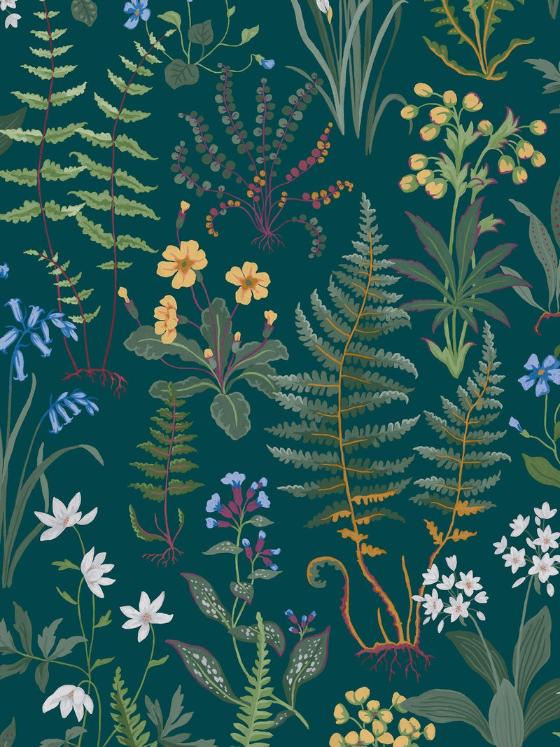 Graham & Brown Blue Oshibana A4 wallpaper sample - British product