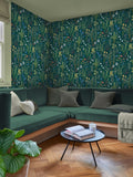 Graham & Brown Blue Oshibana A4 wallpaper sample - British product