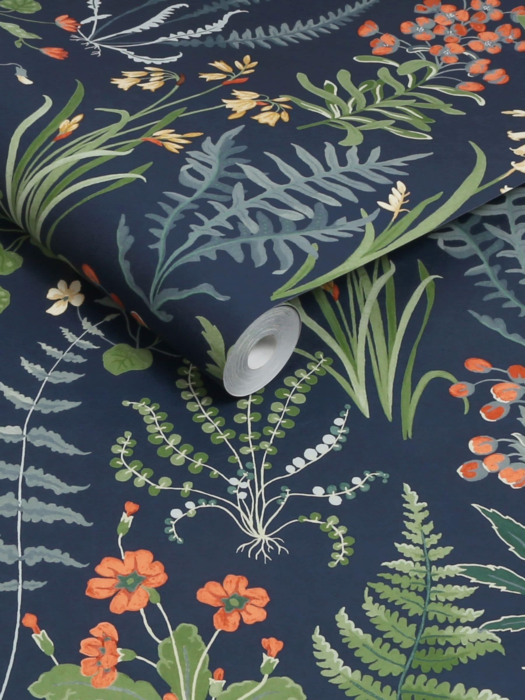 Graham & Brown Blue Oshibana A4 wallpaper sample - British product