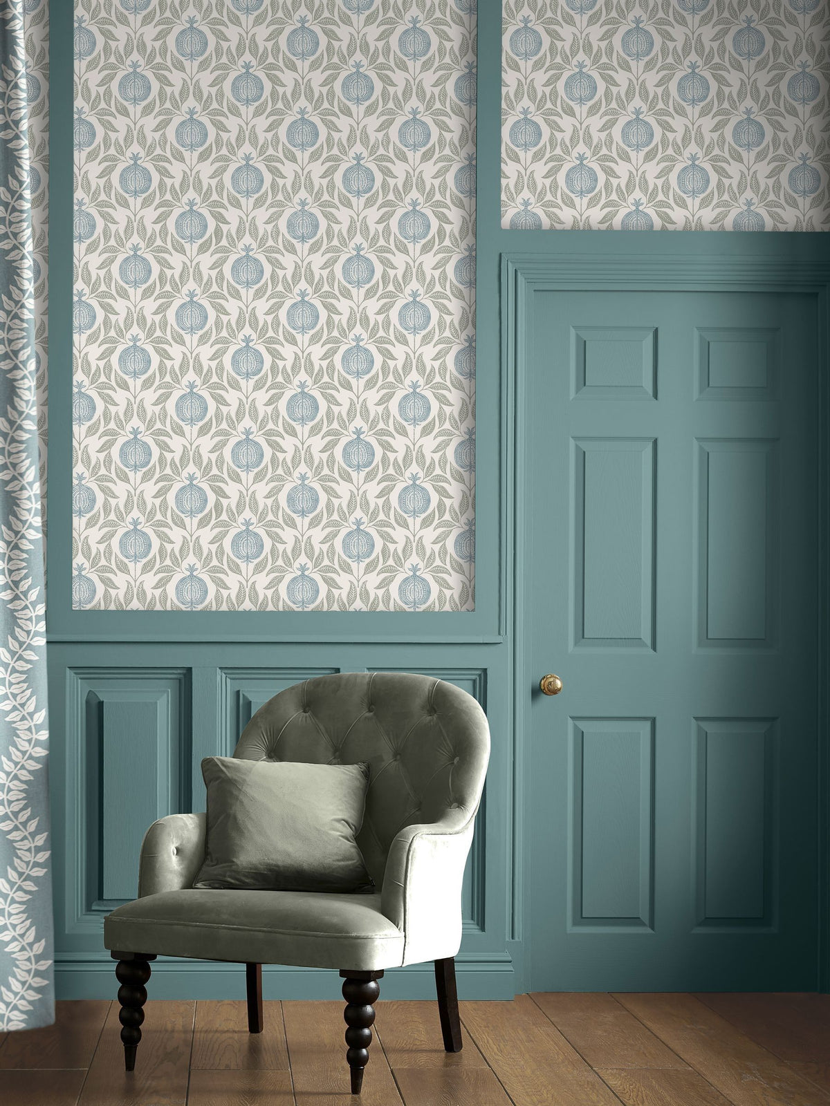 Graham & Brown Apple of Grenada wallpaper sample, imported from the UK