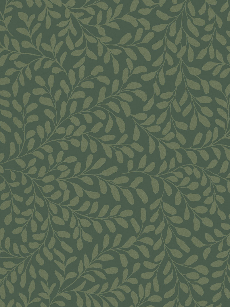 Graham & Brown olive gilded leaf wallpaper sample A4 (British brand)