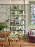 Graham & Brown Pink Green Apple of Grenada A4 Wallpaper Sample