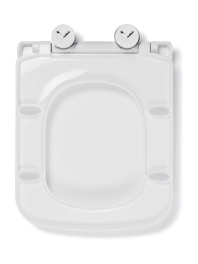 CROYDEX Hvit Leven Kvadratisk Flexi Fix Toalettsete 48x38,5x6cm