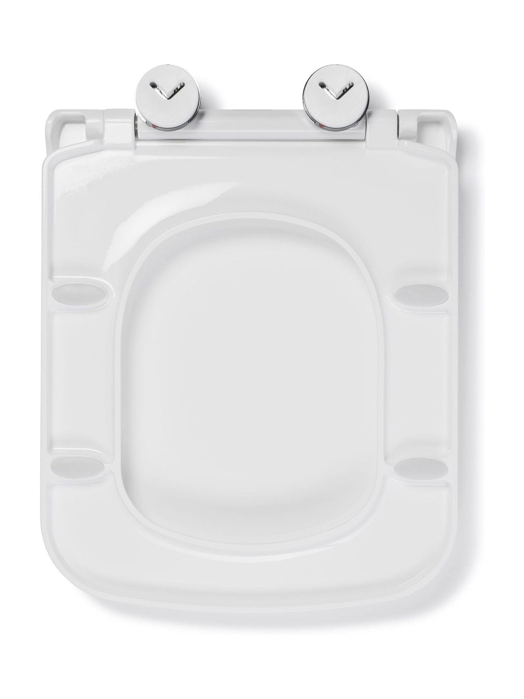CROYDEX white square flexi fix toilet seat 48x38.5x6cm - British product