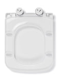 CROYDEX white square flexi fix toilet seat 48x38.5x6cm - British product
