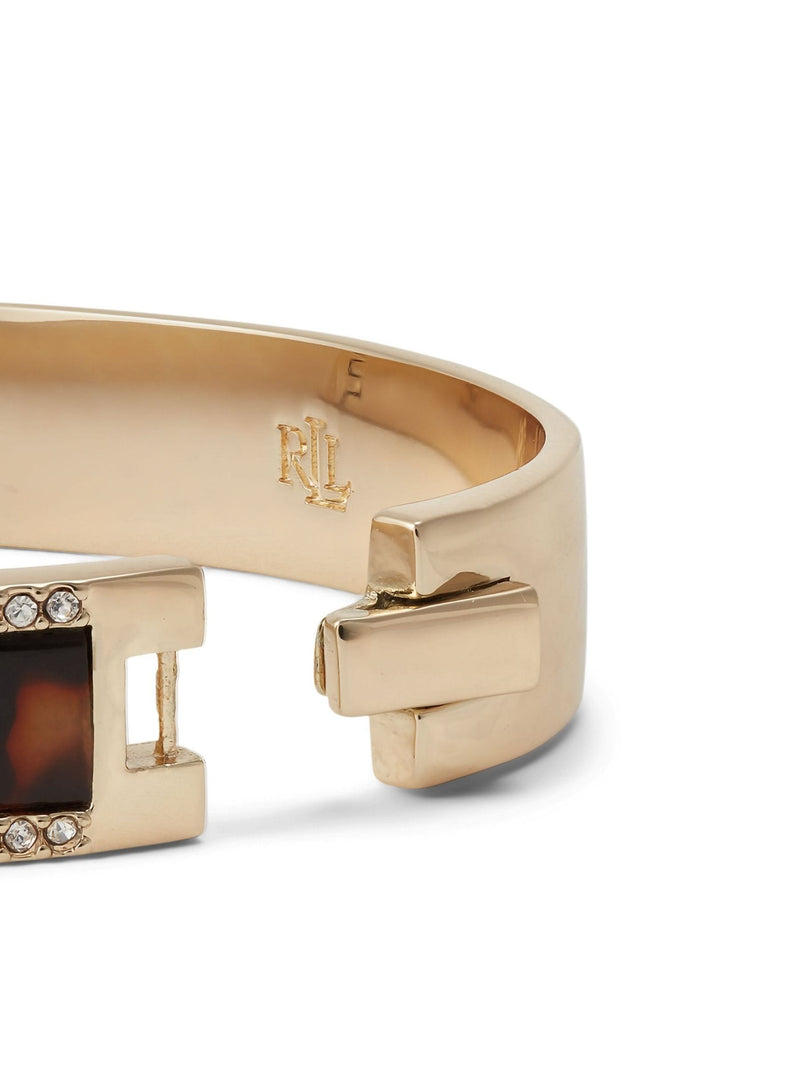 Lauren Ralph Lauren gold tone crest bangle bracelet, UK version