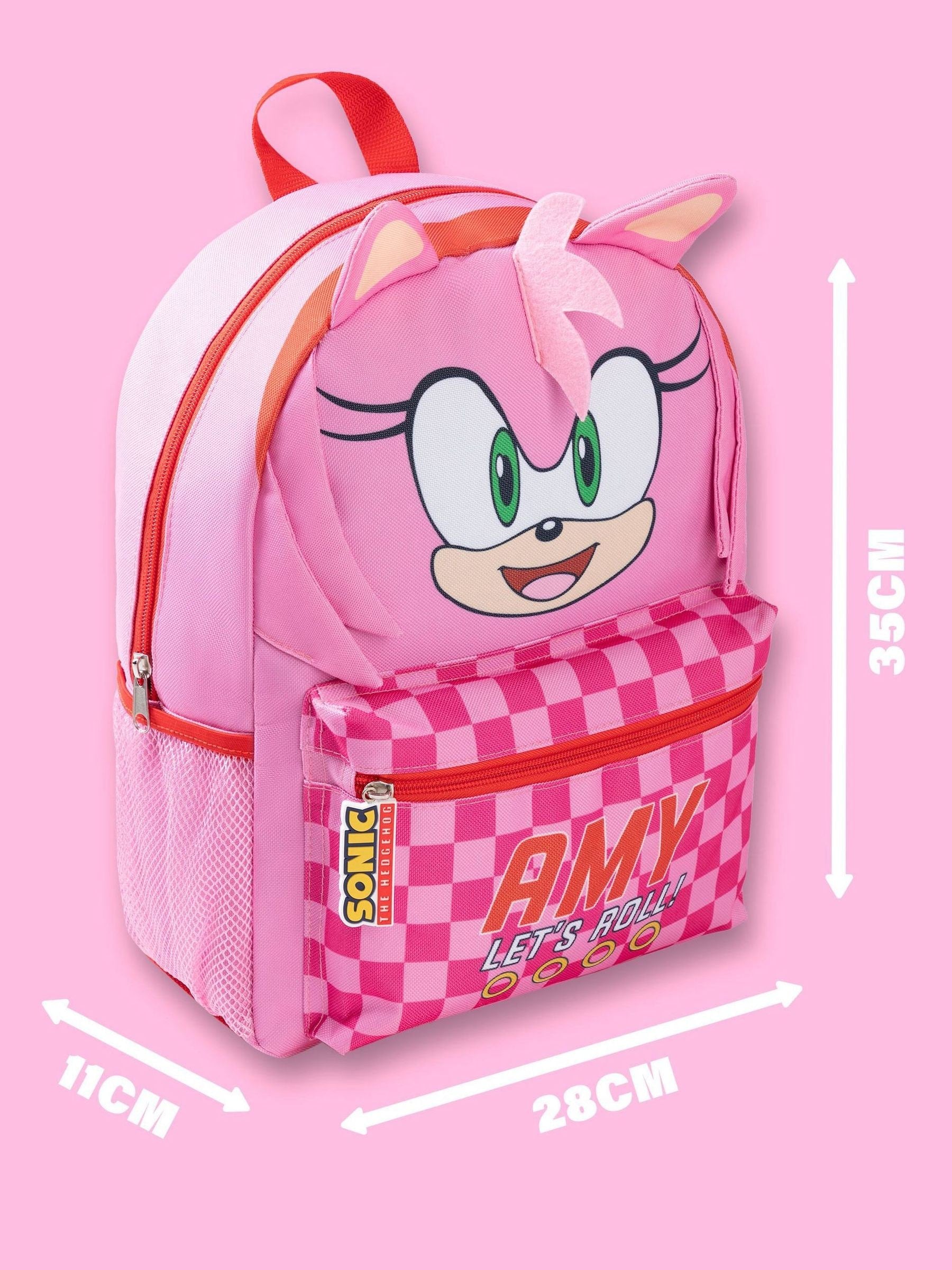 Vanilla Underground Sonic Amy backpack pink 3D kids (British brand)
