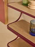 MADE.COM Chrome and Dark Wood Effect Piper Wall Shelf