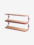 MADE.COM Chrome and Dark Wood Effect Piper Wall Shelf