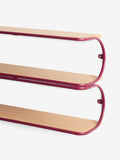 MADE.COM Chrome and Dark Wood Effect Piper Wall Shelf