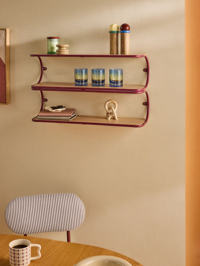 McGrocer MADE.COM Chrome and Dark Wood Effect Piper Wall Shelf- Buy online at McGrocer
