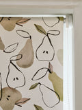 Apples and pears print blackout roller blind (British brand)